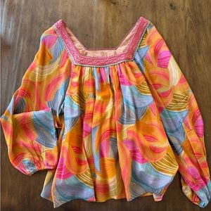 Bl^nk London boho blouse in beautiful fall colors.